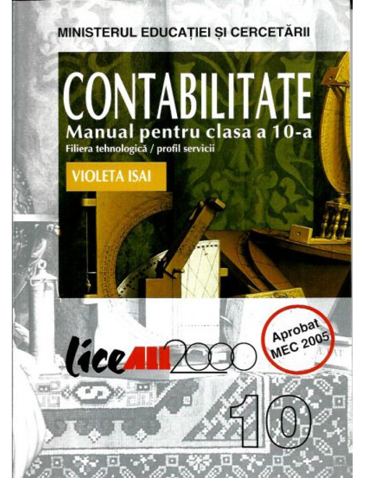 Contabilitate. Manual pentru Clasa 10-a (Filiera tehnologica / profil servicii)