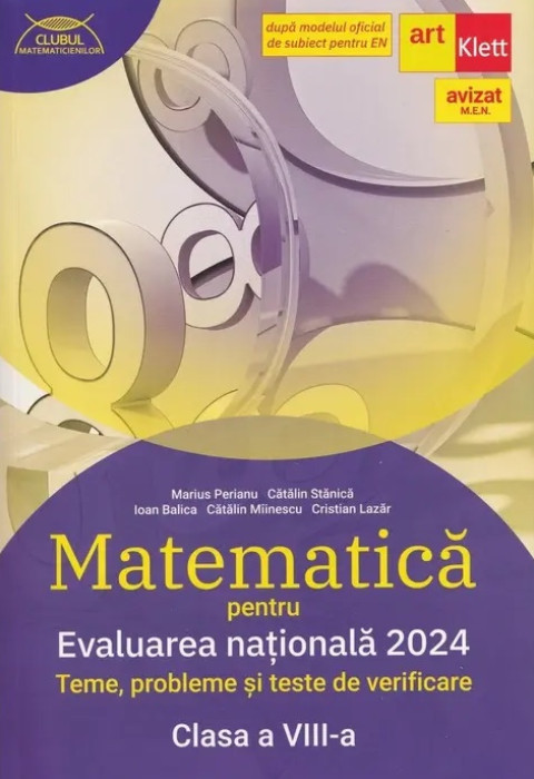 Evaluare Nationala 2024. Matematica pentru Clasa a 8-a