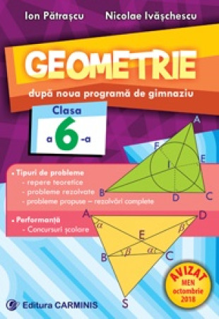 GEOMETRIE - Clasa a 6-a (DUPĂ NOUA PROGRAMĂ DE GIMNAZIU) GEOMETRIE - Clasa a 6-a (DUPĂ NOUA PROGRAMĂ DE GIMNAZIU)