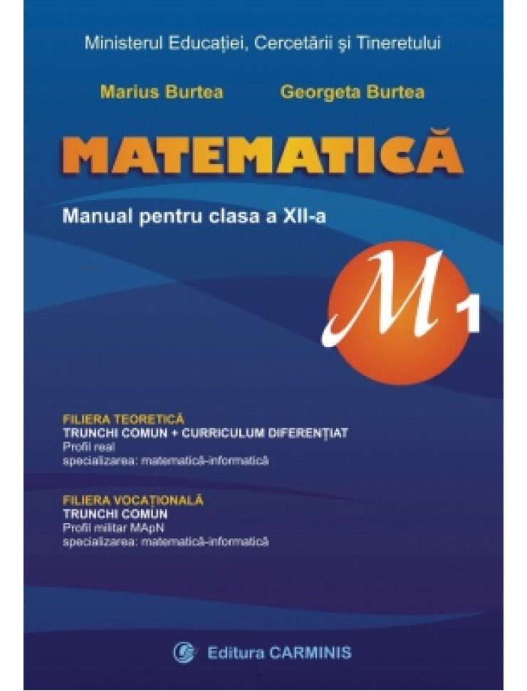 Manual Matematica M1 pentru Clasa a 12-a