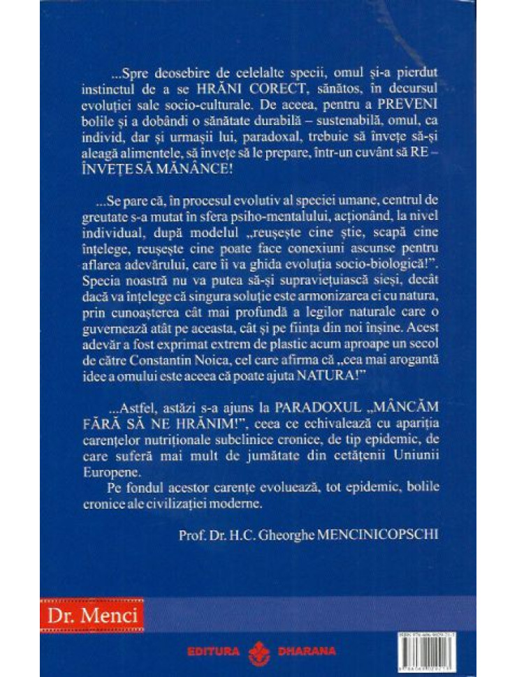 Ce mancam ca sa ne hranim? Preventie si terapie prin dieta in BOLILE CARDIOVASCULARE si in DIABETUL ZAHARAT