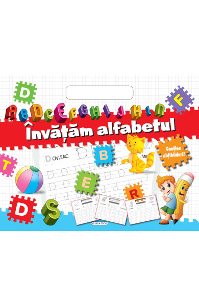 Bloc cu abtibilduri - Invatam alfabetul