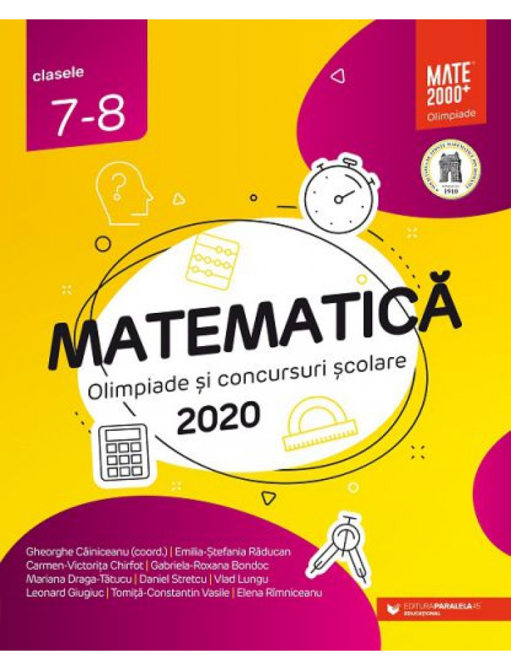 Matematica - Olimpiade si Concursuri Scolare 2020 (Clasele 7-8)