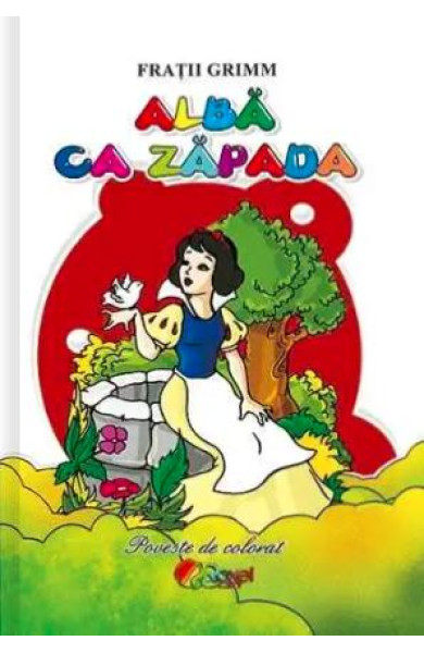 Alba ca zapada (Poveste de colorat format A5)