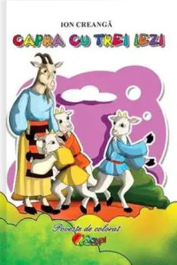 Capra cu trei iezi (Poveste de colorat format A5) Capra cu trei iezi (Poveste de colorat format A5)