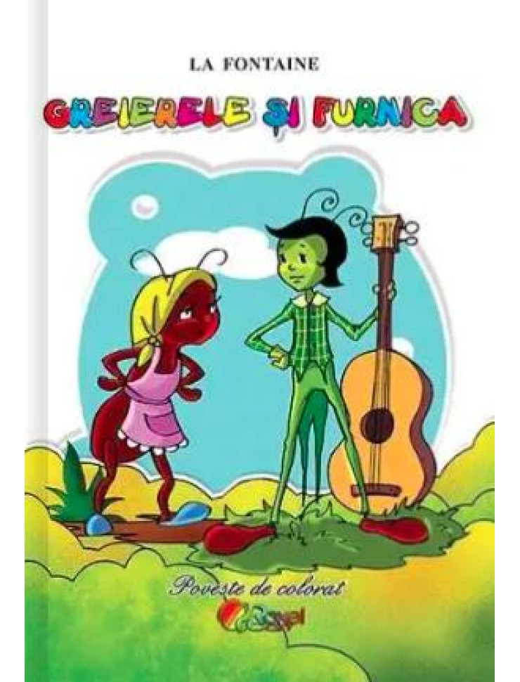 Greierele si furnica (Poveste de colorat format A5)