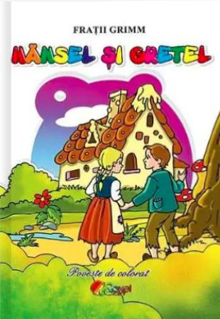 Hansel si Gretel (Poveste de colorat format A5)