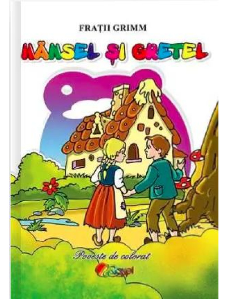 Hansel si Gretel (Poveste de colorat format A5)