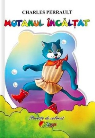 Motanul incaltat (Poveste de colorat format A5)