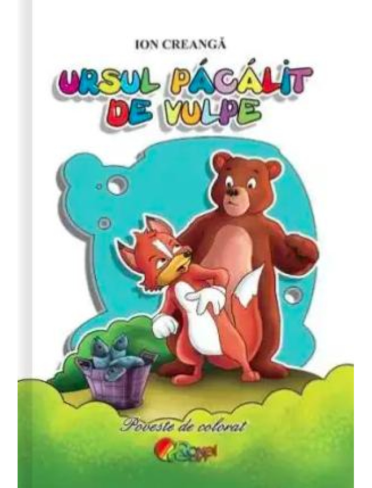 Ursul pacalit de vulpe (Poveste de colorat format A5)