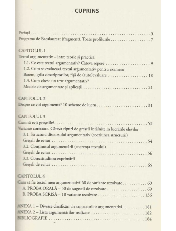 Eseul Argumentativ - Pregatire BAC (EDITIE NOUA 2020)